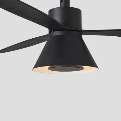 FARO 33761WT-23 - LED dimbare plafondventilator AMELIA L CONE LED/20W/230V 2700/3500/5000K zwart diameter 132 cm Wi-Fi Tuya + afstandsbediening