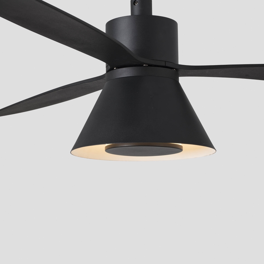 FARO 33761WT-23 - LED dimbare plafondventilator AMELIA L CONE LED/20W/230V 2700/3500/5000K zwart diameter 132 cm Wi-Fi Tuya + afstandsbediening