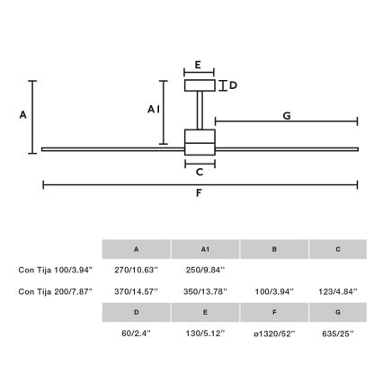 FARO 33761WT - Plafondventilator AMELIA L zwart diameter 132 cm Wi-Fi Tuya + afstandsbediening