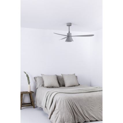 FARO 33762WT-24 - LED dimbare plafondventilator AMELIA L CONE LED/20W/230V 2700/3500/5000K grijs diameter 132 cm Wi-Fi Tuya + afstandsbediening