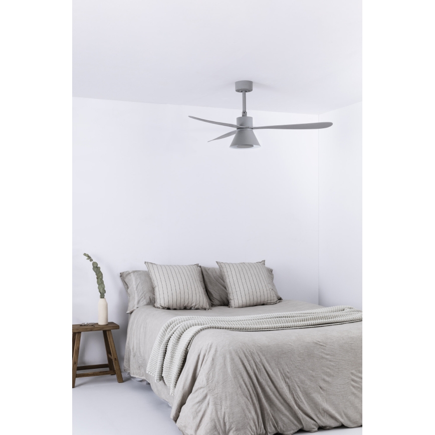 FARO 33762WT-24 - LED dimbare plafondventilator AMELIA L CONE LED/20W/230V 2700/3500/5000K grijs diameter 132 cm Wi-Fi Tuya + afstandsbediening