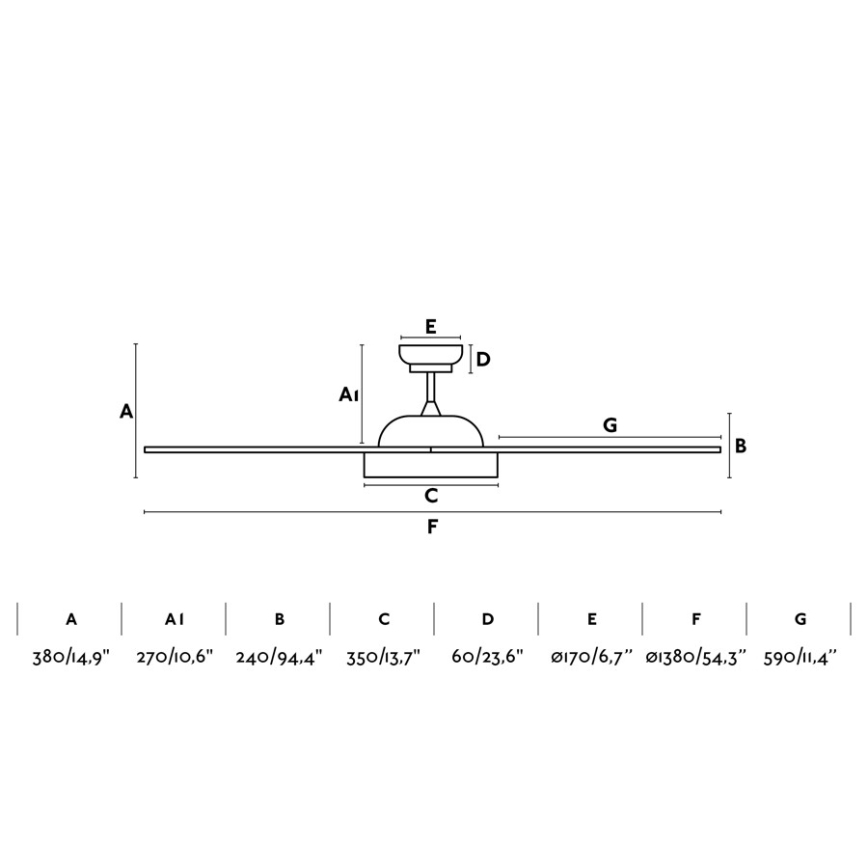 FARO 33780 - LED Plafondventilator LEYTE LED/20W/230V