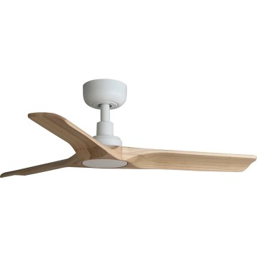 FARO 33805WT - Plafondventilator HEYWOOD S hout/wit diameter 90 cm Wi-Fi Tuya + afstandsbediening