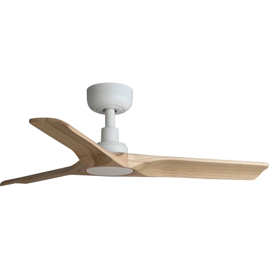 FARO 33805WT - Plafondventilator HEYWOOD S hout/wit diameter 90 cm Wi-Fi Tuya + afstandsbediening