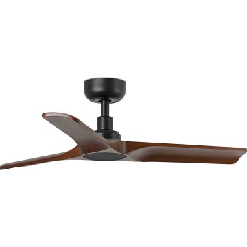 FARO 33806WT - Plafondventilator HEYWOOD S hout/zwart diameter 90 cm Wi-Fi Tuya + afstandsbediening