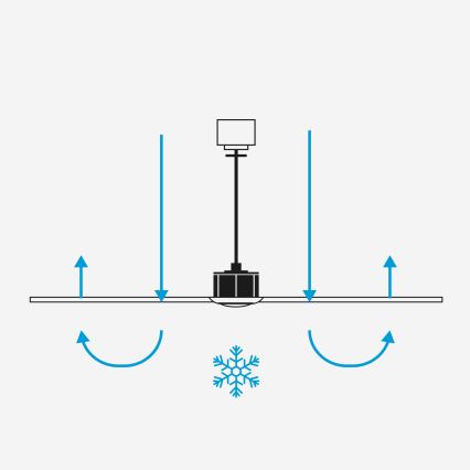 FARO 33809WT1S - LED-dimbare plafondventilator HEYWOOD L LED/10W/230V 2700/3000/4000K Ø 132 cm hout/zwart Wi-Fi Tuya + afstandsbediening