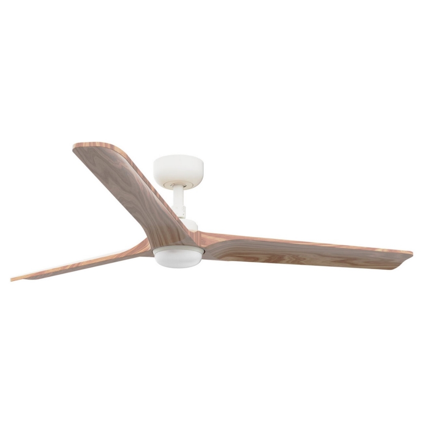FARO 33810-1TW - LED dimbare plafondventilator HEYWOOD L LED/10W/230V 2700/4000/6000K hout/wit diameter 132 cm + afstandsbediening