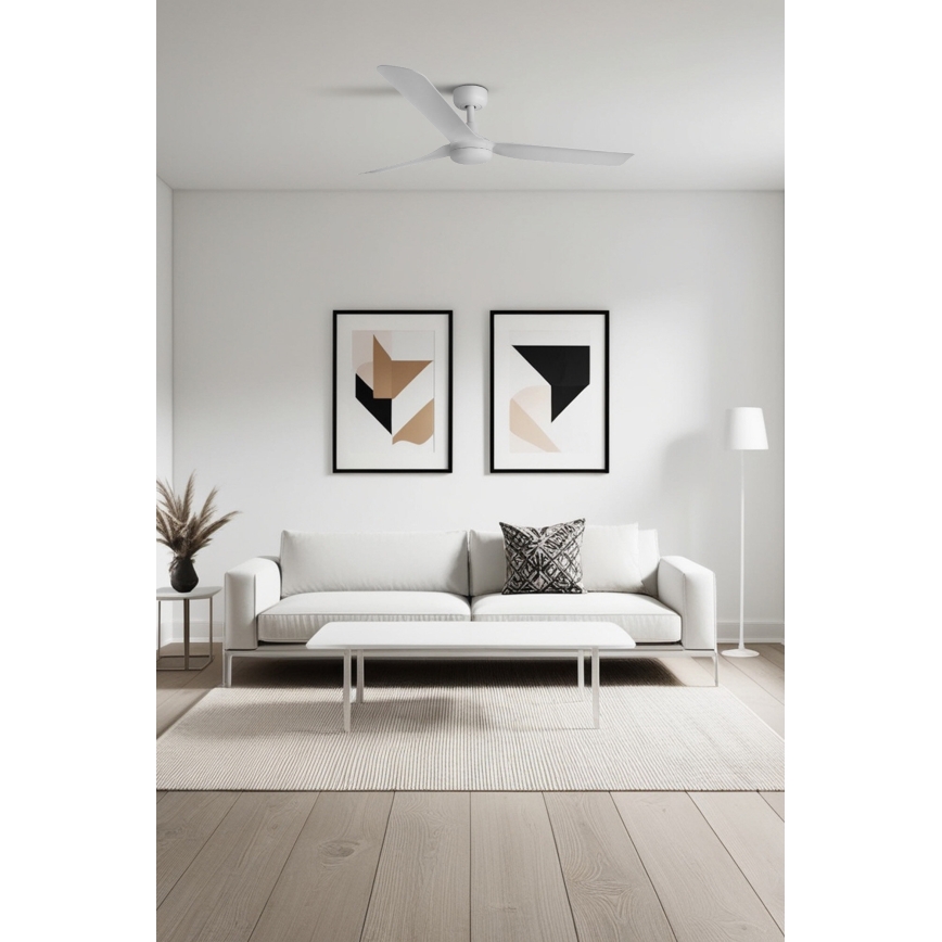 FARO 33814WT - Plafondventilator PUNT M wit diameter 132 cm Wi-Fi Tuya + afstandsbediening