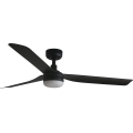 FARO 33815WT-21 - LED dimbare plafondventilator PUNT M LED/18W/230V 2700/3000/4000K zwart Ø 132 cm Wi-Fi Tuya + afstandsbediening