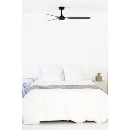 FARO 33815WT - Plafondventilator PUNT M zwart diameter 132 cm Wi-Fi Tuya + afstandsbediening