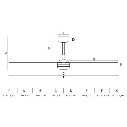 FARO 33815WT - Plafondventilator PUNT M zwart diameter 132 cm Wi-Fi Tuya + afstandsbediening