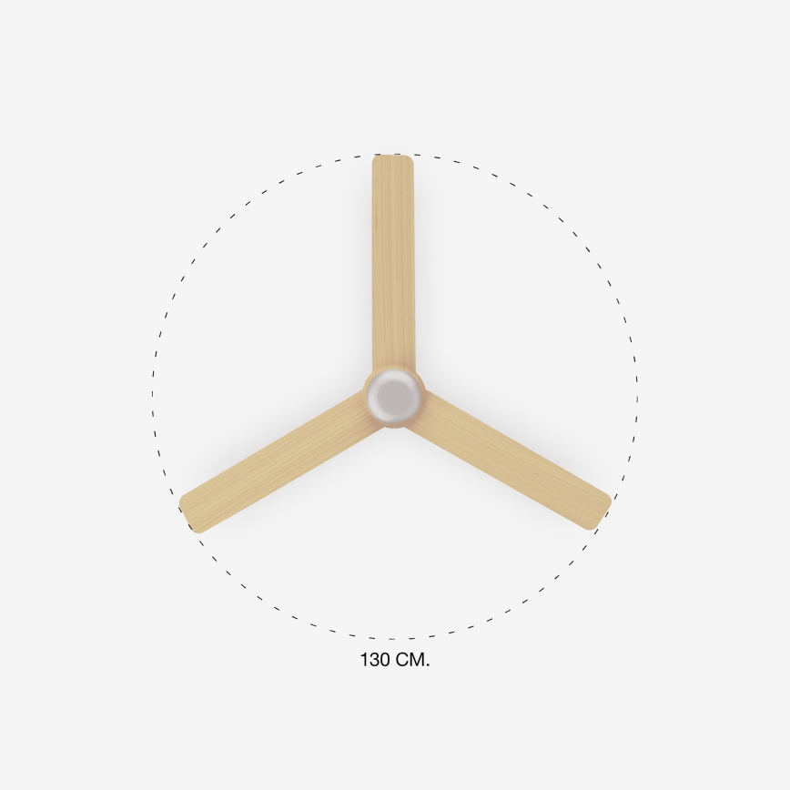 FARO 33816-20 - LED-plafondventilator PUNT LED/18W/230V Wi-Fi beige/wit + afstandsbediening