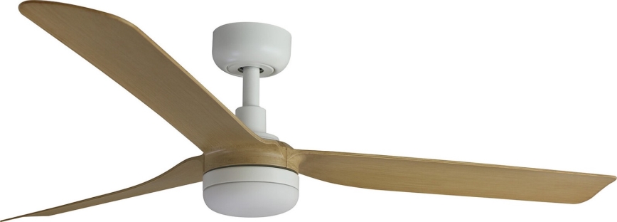 FARO 33816WT-20 - LED dimbare plafondventilator PUNT M LED/18W/230V bruin/wit diameter 132 cm Wi-Fi Tuya + afstandsbediening