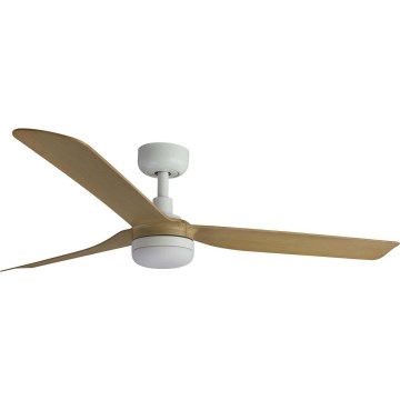 FARO 33816WT1S - Dimbare LED-plafondventilator PUNT M LED/18W/230V 2700/3000/4000K Ø 132 cm beige/wit Wi-Fi Tuya + afstandsbediening