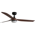 FARO 33817WT-21 - Dimbare LED-plafondventilator PUNT M LED/18W/230V bruin/zwart Ø 132 cm Wi-Fi Tuya + afstandsbediening