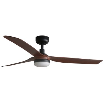 FARO 33817WT-21 - Dimbare LED-plafondventilator PUNT M LED/18W/230V bruin/zwart Ø 132 cm Wi-Fi Tuya + afstandsbediening