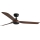 FARO 33817WT - Plafondventilator PUNT M bruin/zwart diameter 132 cm Wi-Fi Tuya + afstandsbediening