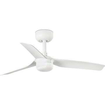 FARO 33820WT-1TW - LED-dimbare plafondventilator MINI PUNT S LED/10W/230V 2700/3000/4000K wit Ø 90 cm Wi-Fi Tuya + afstandsbediening