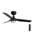 FARO 33822-1TW - LED-dimbare plafondventilator MINI PUNT met LED/10W 2700/3000/4000K zwart Ø 90 cm + afstandsbediening