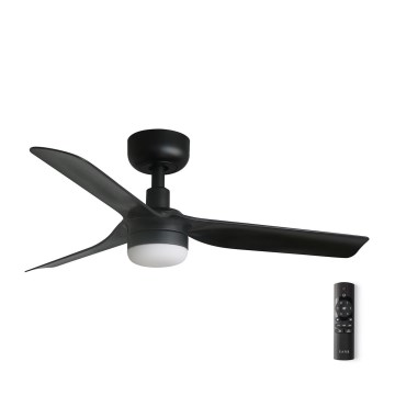 FARO 33822-1TW - LED-dimbare plafondventilator MINI PUNT met LED/10W 2700/3000/4000K zwart Ø 90 cm + afstandsbediening