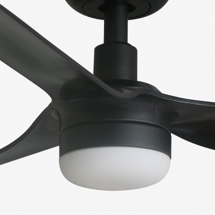 FARO 33822WT-1TW - LED dimbare plafondventilator MINI PUNT S LED/10W/230V 2700/4000/6000K zwart diameter 90 cm Wi-Fi Tuya + afstandsbediening