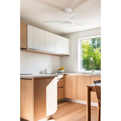 FARO 33824WT - Plafondventilator HEY S wit diameter 90 cm Wi-Fi Tuya + afstandsbediening