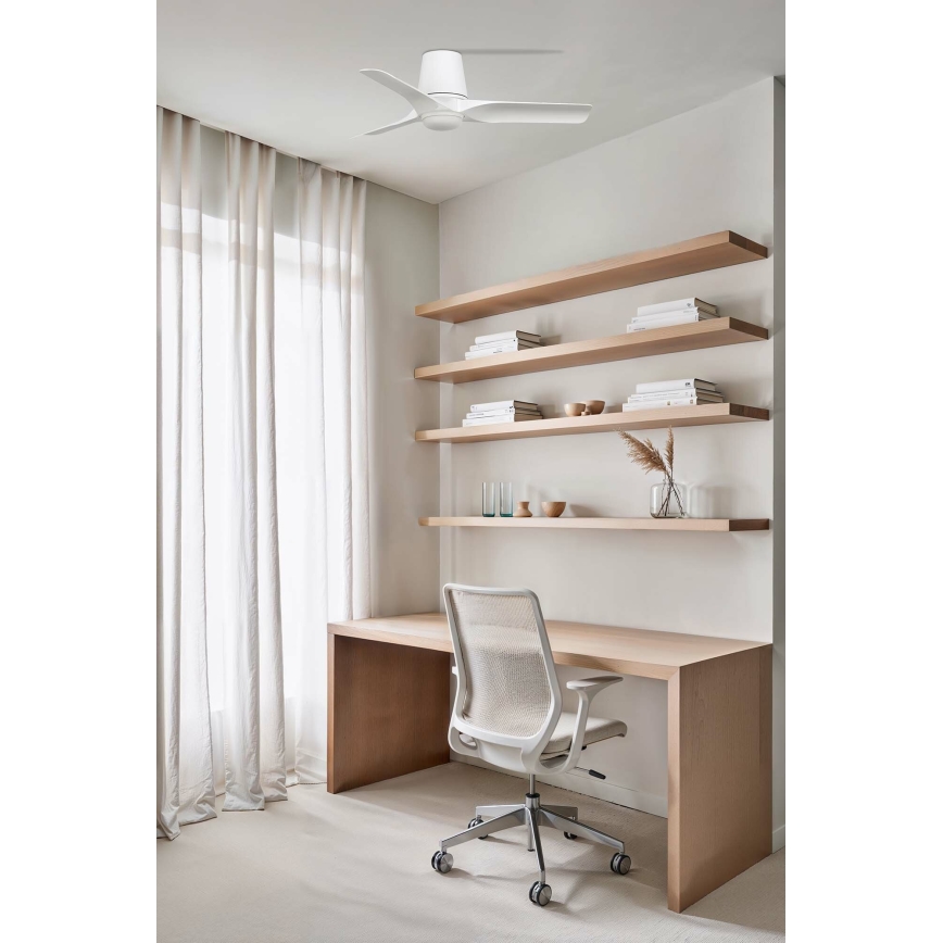FARO 33826-1TW - LED-dimbare plafondventilator HEY TUB S LED/10W/230V 2700/3000/4000K wit Ø 90 cm + afstandsbediening