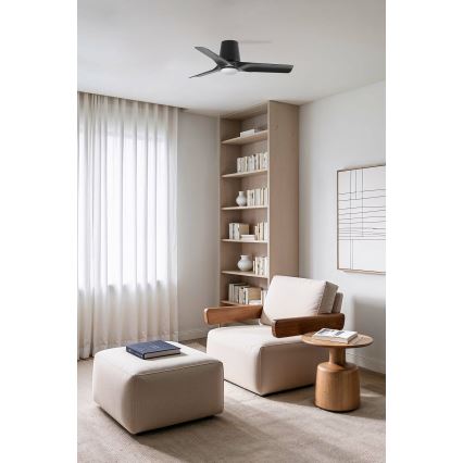 FARO 33827-1TW - LED dimbare plafondventilator HEY TUB S LED/10W/230V 2700/4000/6000K zwart diameter 90 cm + afstandsbediening