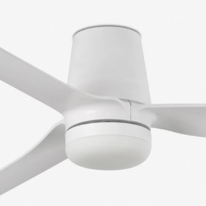 FARO 33828WT-1TW - LED dimbare plafondventilator PUNT TUB M LED/18W/230V 3000/4200/6500K wit diameter 132 cm Wi-Fi Tuya + afstandsbediening