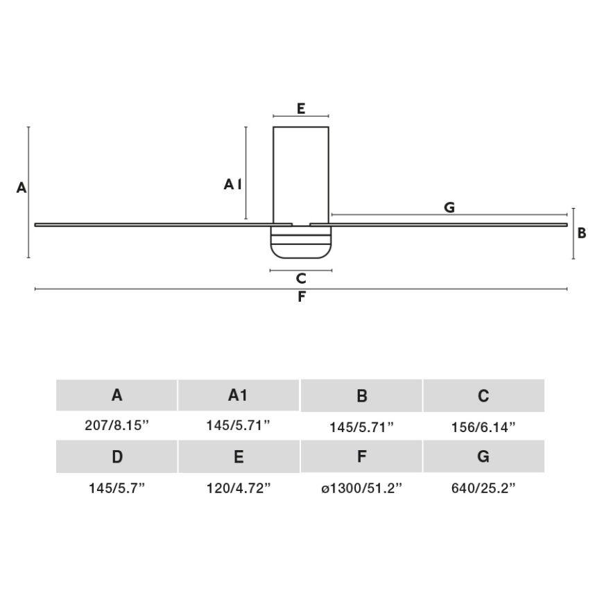 FARO 33829 - Plafondventilator PUNT TUB M bruin/wit diameter 130 cm + afstandsbediening