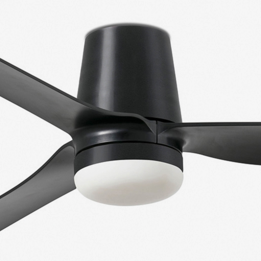 FARO 33830-1TW - LED dimbare plafondventilator PUNT TUB M LED/18W/230V 3000/4200/6500K diameter 130 cm zwart + afstandsbediening