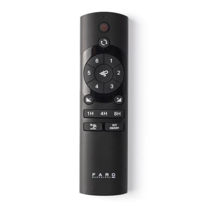 FARO 33830-1TW - LED dimbare plafondventilator PUNT TUB M LED/18W/230V 3000/4200/6500K diameter 130 cm zwart + afstandsbediening