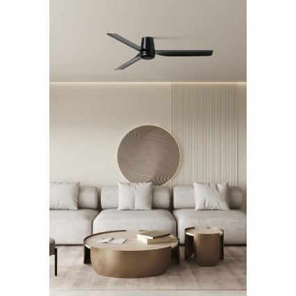 FARO 33830 - Plafondventilator PUNT TUB M zwart diameter 130 cm + afstandsbediening