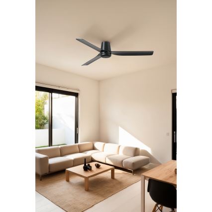 FARO 33830WT - Plafondventilator PUNT TUB M zwart diameter 132 cm Wi-Fi Tuya + afstandsbediening