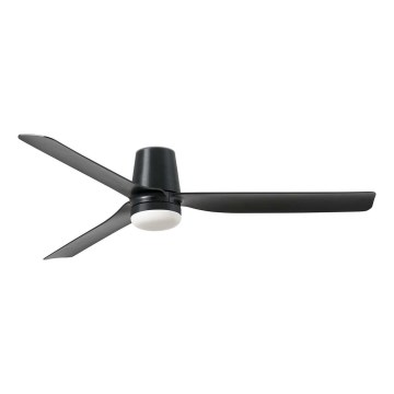 FARO 33830WT1S - Dimbare LED-plafondventilator PUNT TUB M LED/18W/230V 2700/3000/4000K Ø 132 cm zwart Wi-Fi Tuya + afstandsbediening