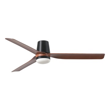 FARO 33831-1TW - LED dimbare plafondventilator PUNT TUB M LED/18W/230V 3000/4200/6500K diameter 130 cm bruin/zwart + afstandsbediening