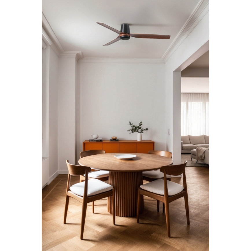 FARO 33831 - Plafondventilator PUNT TUB M bruin/zwart diameter 130 cm + afstandsbediening