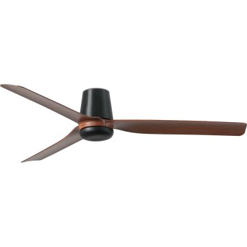 FARO 33831WT - Plafondventilator PUNT TUB M bruin/zwart diameter 132 cm Wi-Fi Tuya + afstandsbediening