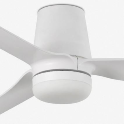 FARO 33832WT-1TW - LED dimbare plafondventilator MINI PUNT TUB S LED/10W/230V 2700/4000/6000K wit diameter 90 cm Wi-Fi Tuya + afstandsbediening