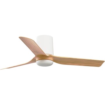 FARO 33833 - Plafondventilator MINI PUNT TUB S bruin/wit diameter 90 cm + afstandsbediening