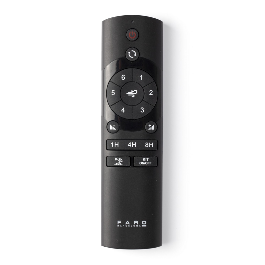 FARO 33834-1TW - Dimbare LED-plafondventilator MINI PUNT TUB met LED/10W/230V 2700/3000/4000K Ø 90 cm zwart + afstandsbediening