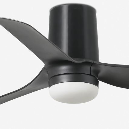 FARO 33834-1TW - LED dimbare plafondventilator MINI PUNT TUB S LED/10W/230V 2700/4000/6000K diameter 90 cm zwart + afstandsbediening