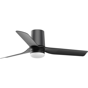 FARO 33834WT-1TW - LED dimbare plafondventilator MINI PUNT TUB S LED/10W/230V 2700/4000/6000K zwart diameter 90 cm Wi-Fi Tuya + afstandsbediening