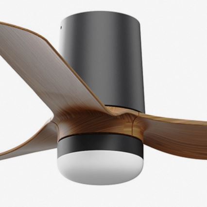 FARO 33835WT-1TW - LED dimbare plafondventilator MINI PUNT TUB S LED/10W/230V 2700/4000/6000K bruin/zwart diameter 90 cm Wi-Fi Tuya + afstandsbediening