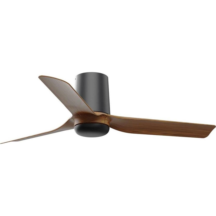 FARO 33835WT - Plafondventilator MINI PUNT TUB S bruin/zwart diameter 90 cm Wi-Fi Tuya + afstandsbediening