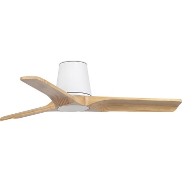 FARO 33836 - Plafondventilator HEYWOOD TUB S grenen/wit diameter 90 cm + afstandsbediening
