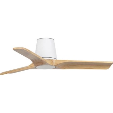 FARO 33836WT - Plafondventilator HEYWOOD TUB S grenen/wit diameter 90 cm Wi-Fi Tuya + afstandsbediening
