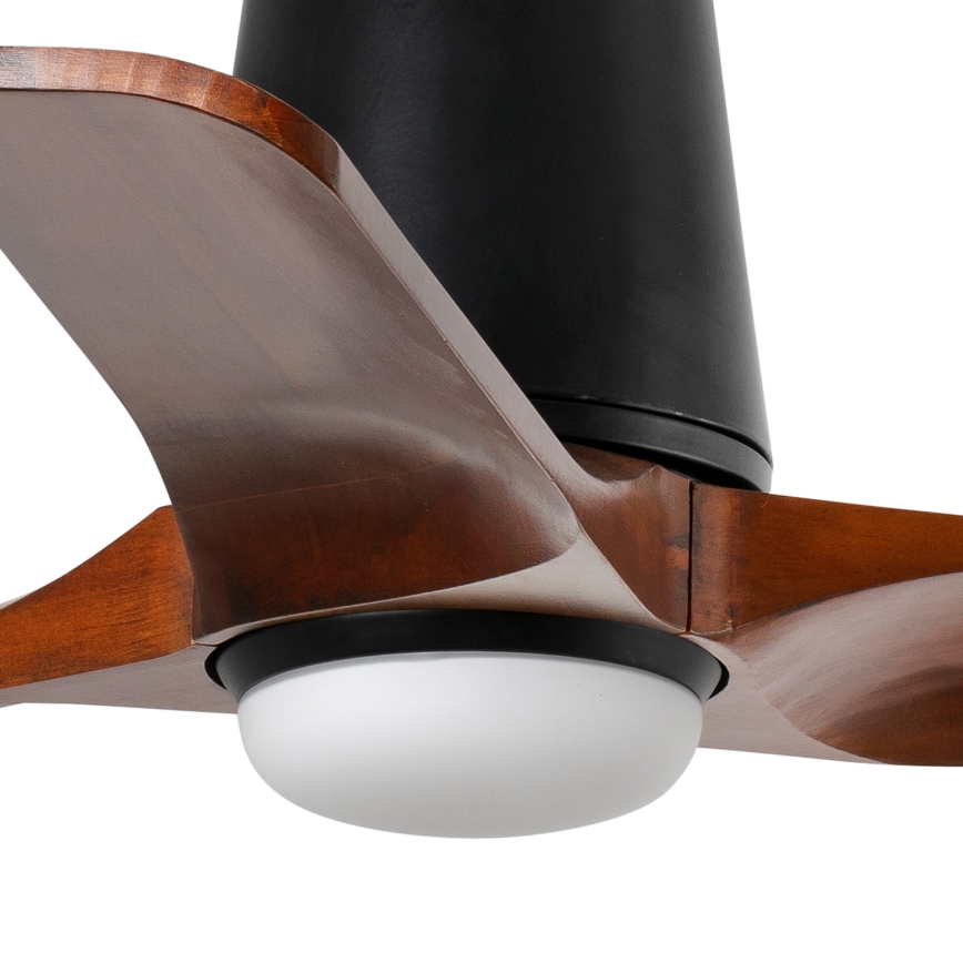 FARO 33837-1TW - LED dimbare plafondventilator HEYWOOD TUB S LED/10W/230V 2700/4000/6000K grenen/zwart diameter 90 cm + afstandsbediening
