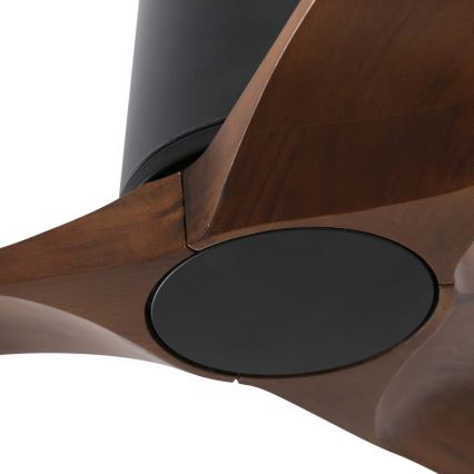 FARO 33837 - Plafondventilator HEYWOOD TUB S grenen/zwart diameter 90 cm + afstandsbediening