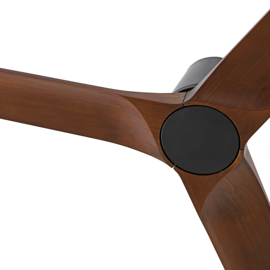 FARO 33837 - Plafondventilator HEYWOOD TUB S grenen/zwart diameter 90 cm + afstandsbediening